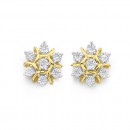 9ct-Diamond-Snow-Flake-Studs Sale