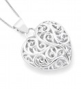 Filagree-Heart-Pendant-in-Sterling-Silver Sale