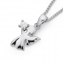 Sterling-Silver-Cubic-Zirconia-Angel-Pendant Sale