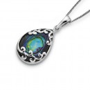 Paua-Drop-Pendant-in-Sterling-Silver Sale