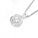 Cubic-Zirconia-Pendant-in-Sterling-Silver Sale