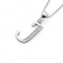 Initial-J-Pendant-in-Sterling-Silver Sale