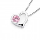 Pink-Cubic-Zirconia-Heart-Pendant-in-Sterling-Silver Sale