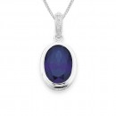 Violet-Cubic-Zirconia-Enhancer-Pendant-in-Sterling-Silver Sale