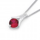 Sterling-Silver-Synthetic-Ruby-Cubic-Zirconia-Pendant Sale