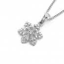 Snowflake-Pendant-in-9ct-White-Gold Sale