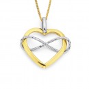 9ct-Two-Tone-Infinity-Heart-Pendant Sale