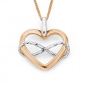 9ct-Two-Tone-Infinity-Heart-Pendant Sale