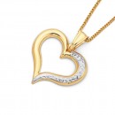 9ct-Two-Tone-Diamond-Cut-Open-Heart-Pendant Sale