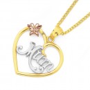 Tri-Tone-Mum-Heart-Pendant-in-9ct-Gold Sale