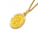 9ct-16mm-Oval-St-Christopher-Medallion-Pendant Sale