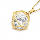 9ct-Hexagon-Cubic-Zirconia-Pendant Sale