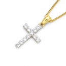 9ct-Cubic-Zirconia-Cross-Pendant Sale