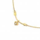 9ct-Arrow-Necklet-with-Cubic-Zirconia Sale