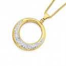 9ct-Crystal-Circle-Pendant Sale