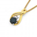 9ct-Sapphire-Diamond-Pendant Sale