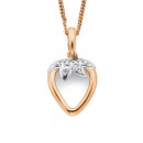 9ct-Rose-Gold-Strawberry-Diamond-Set-Pendant Sale