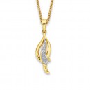 9ct-Diamond-Set-Twist-Pendant Sale