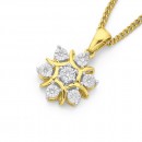 9ct-Diamond-Snow-Flake-Pendant Sale