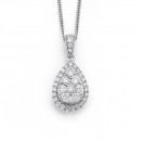 9ct-White-Gold-Diamond-Pendant-Total-Diamond-Weight-50ct Sale