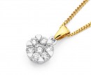 9ct-Diamond-Cluster-Pendant Sale