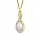 9ct-Diamond-Pendant Sale