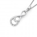 9ct-White-Gold-Diamond-Infinity-Pendant Sale