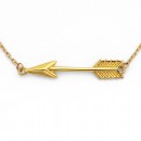 42-48cm-Arrow-Necklet-in-9ct-Yellow-Gold Sale