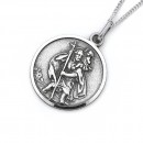 Sterling-Silver-20mm-St-Christopher-Pendant Sale