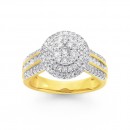 9ct-Round-Diamond-Cluster-Dress-Ring Sale