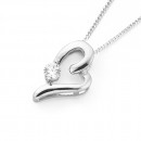 Cubic-Zirconia-Heart-Pendant-in-Sterling-Silver Sale