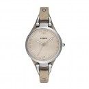 Fossil-Ladies-Silver-Tone-Tan-Strap Sale