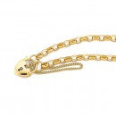 9ct-19cm-Solid-Oval-Belcher-Padlock-Bracelet Sale