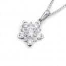 Sterling-Silver-Cubic-Zirconia-Snowflake-Pendant Sale