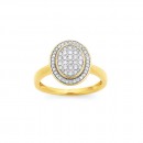 9ct-Pave-Set-Halo-Oval-Dress-Ring Sale