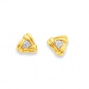 9ct-Triangle-Shape-Ribbed-Diamond-Earrings Sale