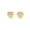 Diamond-Heart-Stud-Earrings-in-9ct-Gold Sale