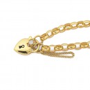 9ct-19cm-Oval-Belcher-Padlock-Bracelet Sale