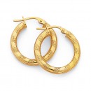 9ct-Gold-Medium-Polished-Patterned-Hoops-21mm Sale