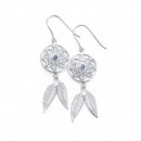 Sterling-Silver-Violet-Cubic-Zirconia-Dream-Catcher-Earrings Sale