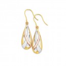 9ct-Tri-Tone-Teardrop-Earrings Sale