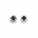 9ct-Sapphire-Diamond-Earrings Sale