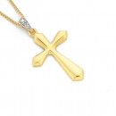 9ct-Cross-Diamond-Set-Pendant Sale