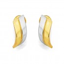 9ct-Two-Tone-Half-Hoop-Earrings Sale