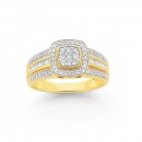 9ct-Diamond-Cushion-Shape-Ring-TDW50ct Sale