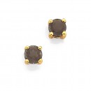 9ct-Smoky-Quartz-Studs Sale