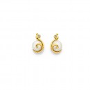 9ct-Freshwater-Pearl-Diamond-Studs Sale