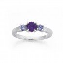 Sterling-Silver-Cubic-Zirconia-Trilogy-Ring Sale