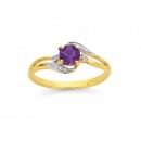 9ct-Amethyst-and-Diamond-Swirl-Ring Sale