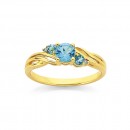 Topaz-Diamond-Swirl-Ring-in-9ct-Yellow-Gold Sale